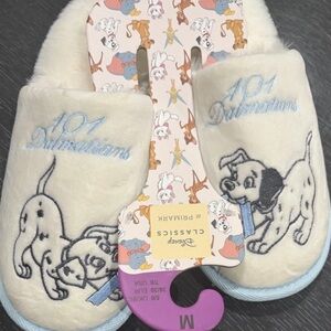 101 Dalmatians Womens Fuzzy Mule Slippers Size 7/8 *Primark*-NEW